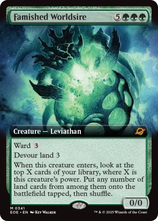 (341) Magic The Gathering Edge of Eternities: Extras Single: Famished Worldsire Holo Mythic