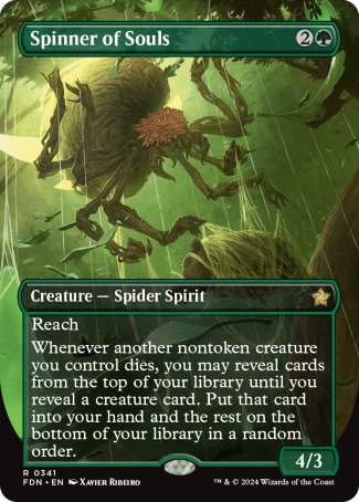 (341) Magic The Gathering Magic: The Gathering Foundations: Extras Single: Spinner of Souls (V.1) Holo Rare