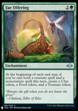 (158) Magic The Gathering The List Single: Fae Offering  Uncommon