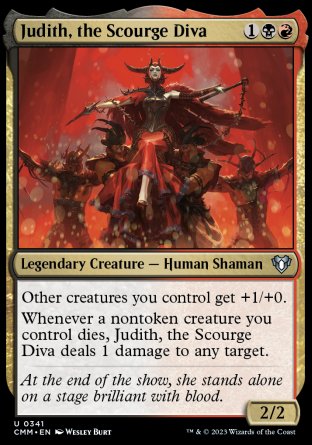 (341) Magic The Gathering Commander Masters Single: Judith, the Scourge Diva  Uncommon