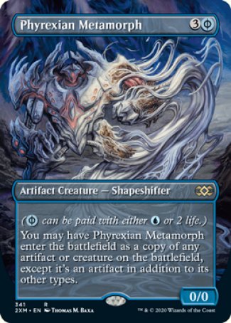 (341) Magic The Gathering Double Masters: Extras Single: Phyrexian Metamorph  Rare