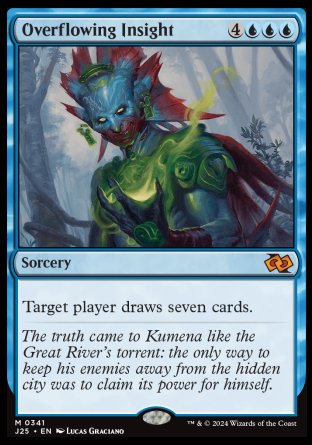 (341) Magic The Gathering Foundations Jumpstart Single: Overflowing Insight  Mythic