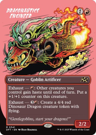 (341) Magic The Gathering Aetherdrift: Extras Single: Draconautics Engineer Holo Rare