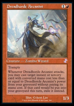 (341) Magic The Gathering Time Spiral Remastered: Extras Single: Dreadhorde Arcanist Holo Time Shifted