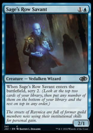 (341) Magic The Gathering Jumpstart 2022 Single: Sage's Row Savant  Common