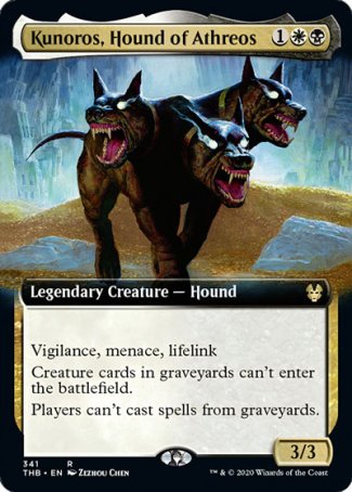 (341) Magic The Gathering Theros Beyond Death: Extras Single: Kunoros, Hound of Athreos Holo Rare