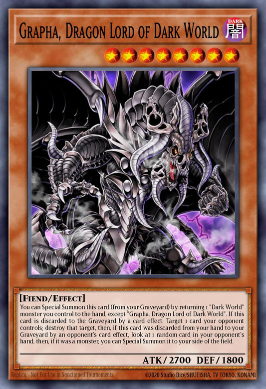 (159) YuGiOh TCG RA04: Quarter Century Stampede Single: Grapha, Dragon Lord of Dark World (V.2 - Quarter Century Secret Rare)  Quarter Century Secret Rare