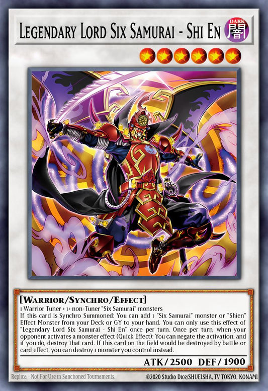 (107) YuGiOh TCG MP25: 2025 Mega-Pack Tin Single: Legendary Lord Six Samurai - Shi En  Secret Rare