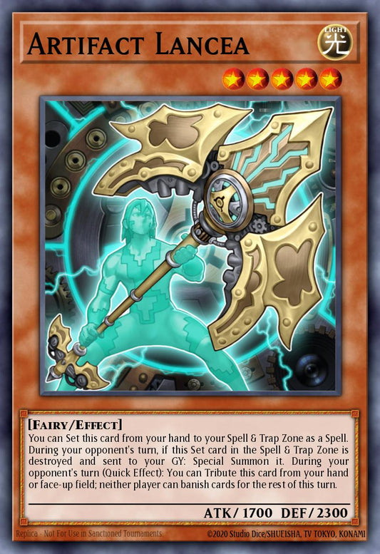 (008) YuGiOh TCG MAGO: Maximum Gold Single: Artifact Lancea  Premium Gold Rare