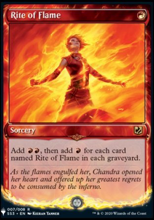 (007) Magic The Gathering The List Single: Rite of Flame  Rare