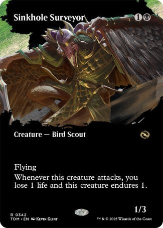 (342) Magic The Gathering Tarkir: Dragonstorm: Extras Single: Sinkhole Surveyor Holo Rare