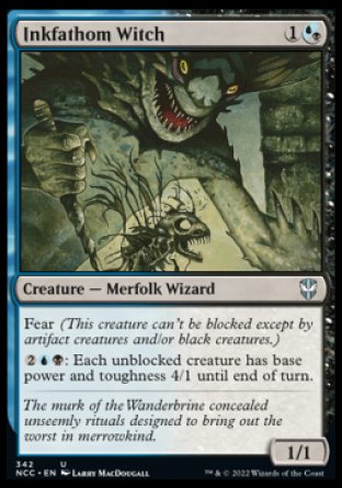 (342) Magic The Gathering Commander: Streets of New Capenna Single: Inkfathom Witch  Uncommon