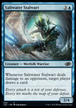 (342) Magic The Gathering Jumpstart 2022 Single: Saltwater Stalwart  Common