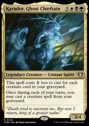 (342) Magic The Gathering Commander Masters Single: Karador, Ghost Chieftain Holo Rare