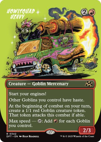 (342) Magic The Gathering Aetherdrift: Extras Single: Howlsquad Heavy Holo Rare
