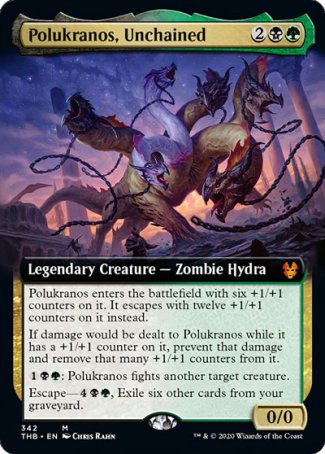 (342) Magic The Gathering Theros Beyond Death: Extras Single: Polukranos, Unchained  Mythic