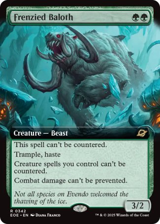(342) Magic The Gathering Edge of Eternities: Extras Single: Frenzied Baloth  Rare