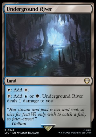 (342) Magic The Gathering Commander: The Lord of the Rings: Tales of Middle-earth Single: Underground River  Rare
