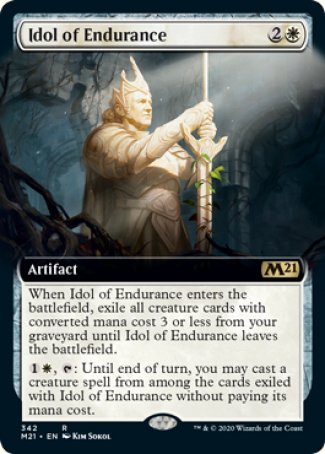 (342) Magic The Gathering Core 2021: Extras Single: Idol of Endurance  Rare