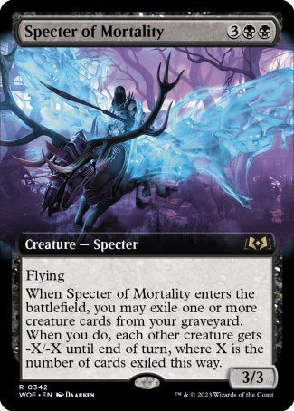 (342) Magic The Gathering Wilds of Eldraine: Extras Single: Specter of Mortality Holo Rare