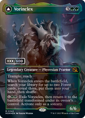 (342) Magic The Gathering March of the Machine: Extras Single: Vorinclex // The Grand Evolution (V.2) Holo Mythic