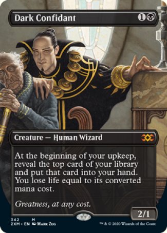 (342) Magic The Gathering Double Masters: Extras Single: Dark Confidant Holo Mythic