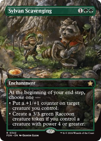 (342) Magic The Gathering Magic: The Gathering Foundations: Extras Single: Sylvan Scavenging (V.1)  Rare