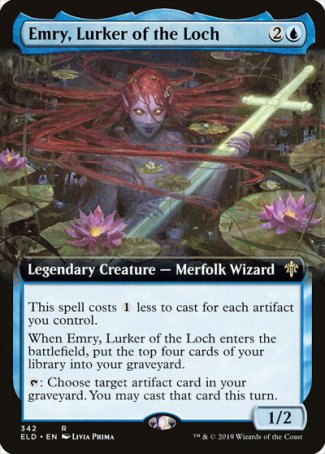 (342) Magic The Gathering Throne of Eldraine: Extras Single: Emry, Lurker of the Loch  Rare