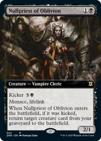 (342) Magic The Gathering Zendikar Rising: Extras Single: Nullpriest of Oblivion  Rare