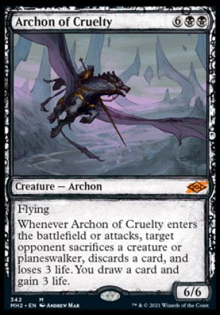 (342) Magic The Gathering Modern Horizons 2: Extras Single: Archon of Cruelty Holo Mythic