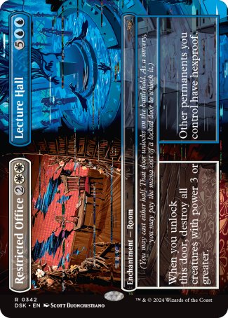 (342) Magic The Gathering Duskmourn: House of Horror: Extras Single: Restricted Office // Lecture Hall Holo Rare