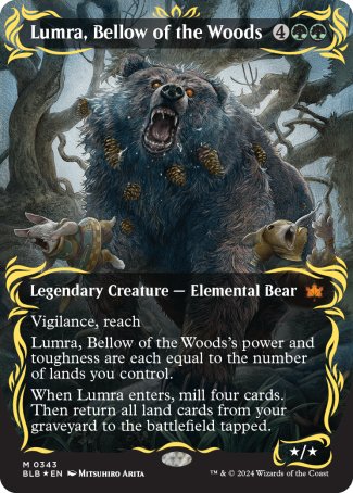 (343) Magic The Gathering Bloomburrow: Extras Single: Lumra, Bellow of the Woods (V.3) Holo Mythic