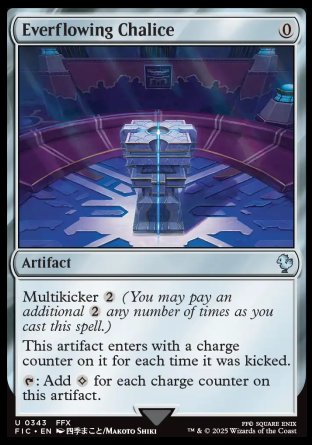 (343) Magic The Gathering Commander: Magic: The Gathering - FINAL FANTASY: Collector's Edition Single: Everflowing Chalice Holo Uncommon