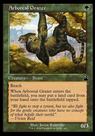 (343) Magic The Gathering Ravnica Remastered: Extras Single: Arboreal Grazer  Common