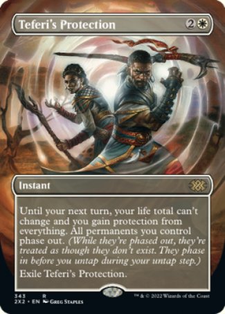 (343) Magic The Gathering Double Masters 2022: Extras Single: Teferi's Protection (V.1)  Rare