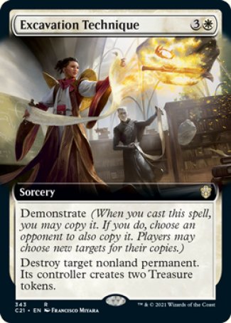 (343) Magic The Gathering Commander: Strixhaven: Extras Single: Excavation Technique Holo Rare