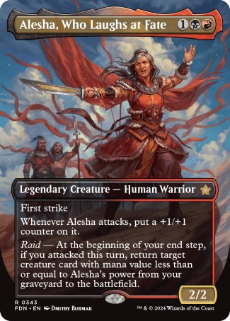 (343) Magic The Gathering Magic: The Gathering Foundations: Extras Single: Alesha, Who Laughs at Fate (V.1)  Rare