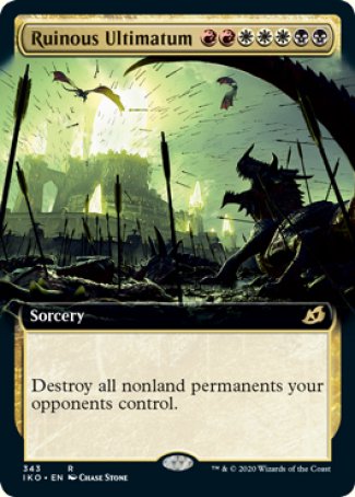 (343) Magic The Gathering Ikoria: Lair of Behemoths: Extras Single: Ruinous Ultimatum  Rare