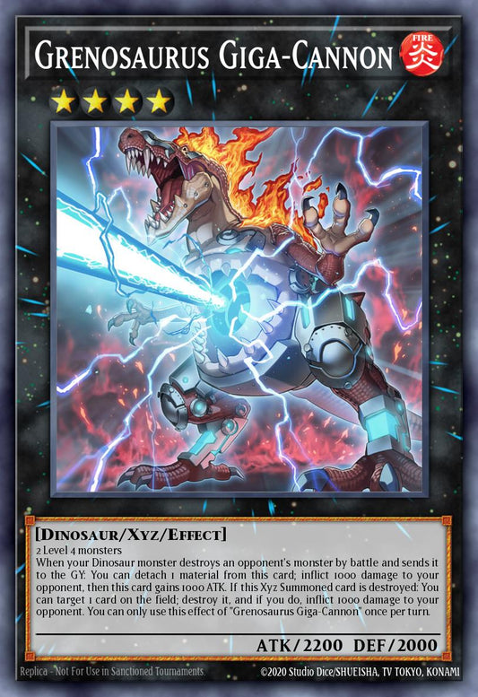(370) YuGiOh TCG MP24: 25th Anniversary Tin: Dueling Mirrors Single: Grenosaurus Giga-Cannon  Common