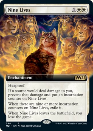 (344) Magic The Gathering Core 2021: Extras Single: Nine Lives  Rare