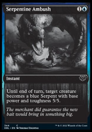 (344) Magic The Gathering Innistrad: Double Feature Single: Serpentine Ambush Holo Common