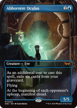 (344) Magic The Gathering Duskmourn: House of Horror: Extras Single: Abhorrent Oculus Holo Mythic