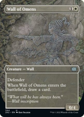 (344) Magic The Gathering Double Masters 2022: Extras Single: Wall of Omens Holo Uncommon