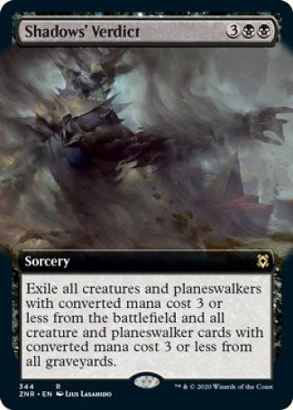 (344) Magic The Gathering Zendikar Rising: Extras Single: Shadows' Verdict  Rare