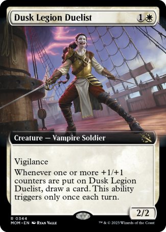 (344) Magic The Gathering March of the Machine: Extras Single: Dusk Legion Duelist Holo Rare