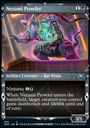 (344) Magic The Gathering Kamigawa: Neon Dynasty: Extras Single: Nezumi Prowler  Uncommon