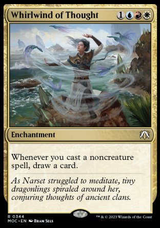 (344) Magic The Gathering Commander: March of the Machine Single: Whirlwind of Thought  Rare