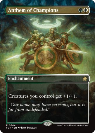 (344) Magic The Gathering Magic: The Gathering Foundations: Extras Single: Anthem of Champions (V.1) Holo Rare