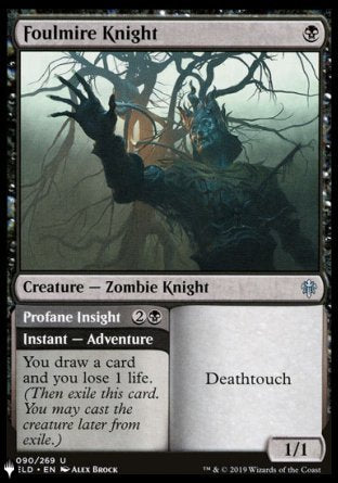 (090) Magic The Gathering The List Single: Foulmire Knight // Profane Insight  Uncommon