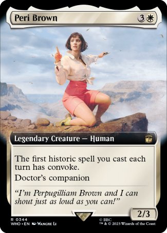 (344) Magic The Gathering Universes Beyond: Doctor Who: Extras Single: Peri Brown (V.1)  Rare
